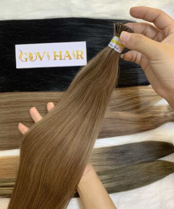 I-Tip Hair Extensions Caramel Lized Color Vietnamese Hair Quality