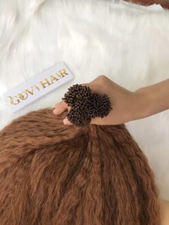 I Tip Hair Extensions Yaki Straight Brown Color 100% Human Hair 10 I-Tip Hair Extensions Yaki Straight Brown Color 100% Human Hair High Quality