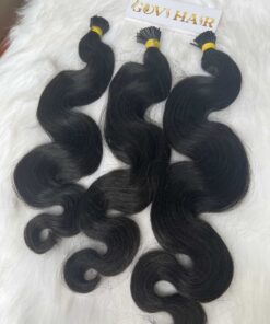I-tip hair extensions body wave natural color vietnamese hair