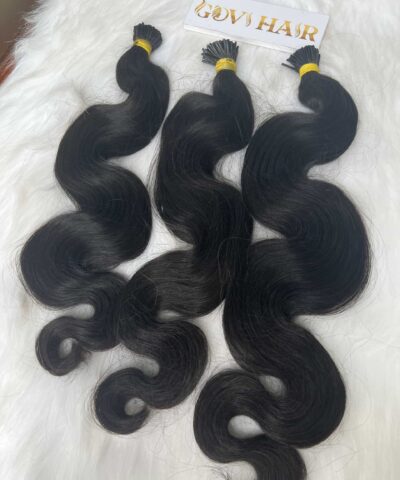 I-tip hair extensions body wave natural color vietnamese hair