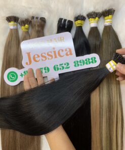 I-tip hair extension #1 color vietnamese hair