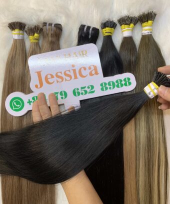 I-tip hair extension #1 color vietnamese hair