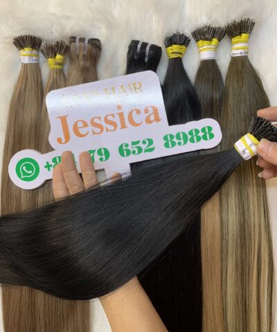I-tip hair extension #1 color vietnamese hair