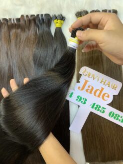 I-tip hair extension 1b natural black color