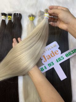 I-Tip Hair Extensions Ivory Color Vietnam Human Hair