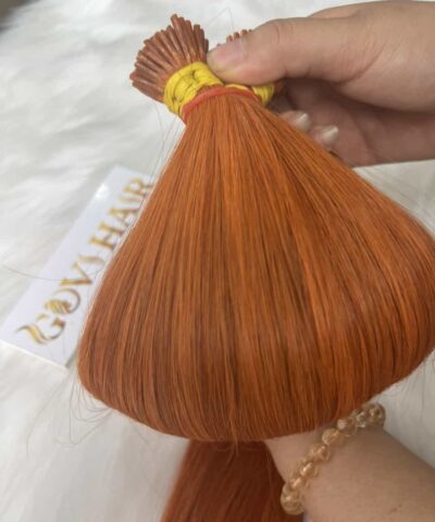 I-Tip Hair Extensions Orange Color