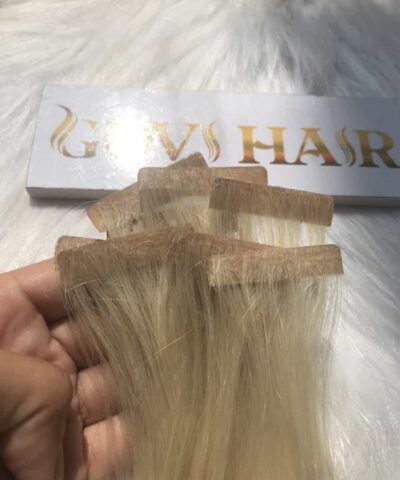Invisible Tape Hair Extensions Blonde Color Vietnamese Hair