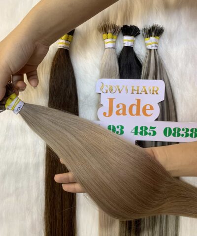 18 Inch Straight #18A Cool Ash Blonde Color Nano Ring Hair Extensions 9 nanoring straight 18a color vietnamese hair extensions