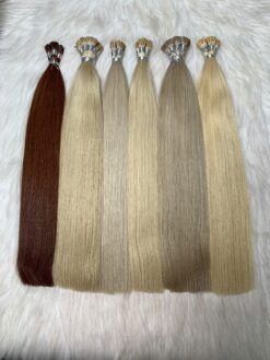 20 Inch Straight Ivory I Tip Hair Extensions
