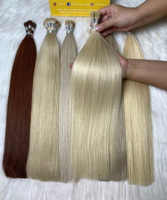 20 Inch Straight Ivory I Tip Hair Extensions 100% Human Hair