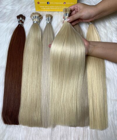 20 Inch Straight Ivory I Tip Hair Extensions 100% Human Hair