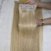 #60 Platinum Blonde Seamless Clip In Hair Extensions