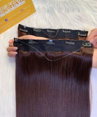 #4 Medium Brown Halo Hair Extensions