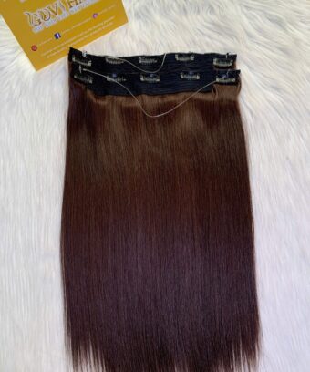 Straight #4 Medium Brown Halo Hair Extensions