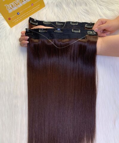 26 Inch Straight #4 Medium Brown Halo Hair Extensions