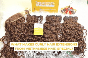 premium vietnamese hair curly hair extensions for sale