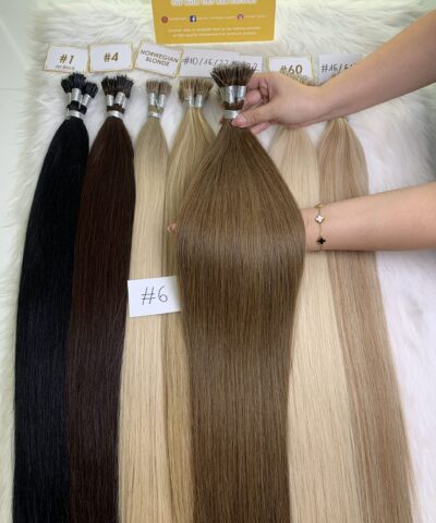 18 Inch Straight #6 Chestnut Brown Nano Ring Hair Extension
