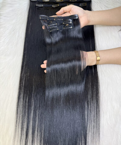 #1B Natural Color Clip In Hair Extensions