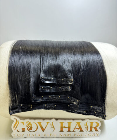#1B Natural Color Clip In Hair Extensions