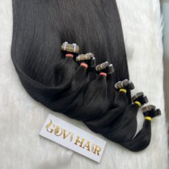 Black Color Seamless Tape In Hair Extensions