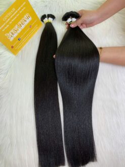 22 Inch Straight Natural Color Flat Tip Hair Extensions