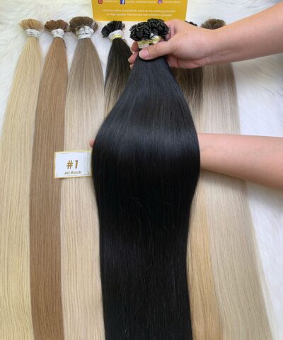 22 Inch Straight #1 Jet Black Color Flat Tip Hair Extensions Virgin Vietnamese Hair 6 22 Inch Straight Natural Color Flat Tip Hair Extensions Virgin Hair
