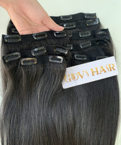 Clip in hair extensions natural made from Vietnamese hair