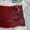 Clip In Hair Extensions Human Hair Red Wine Color Raw Vietnamese Hair 7 Clip in hair extensions red wine color vietnam hair