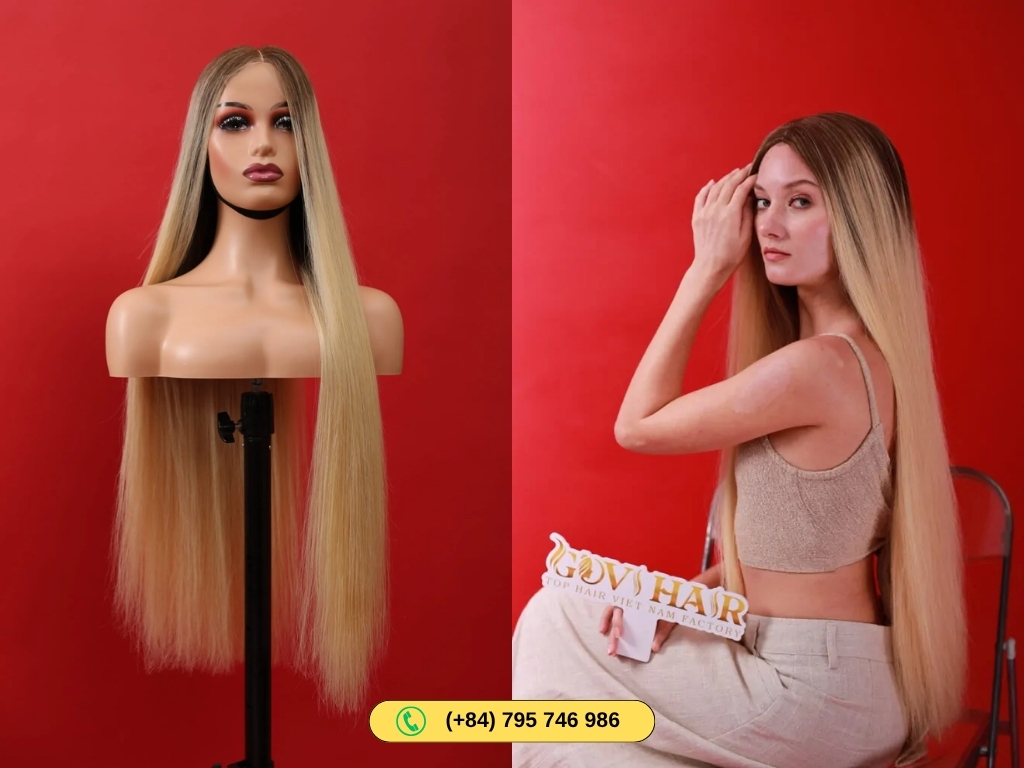 Closure wigs ombre color 100% human hair superior quality