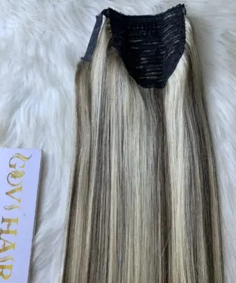 Home 58 Pony tail - silky strajght - mix piano color