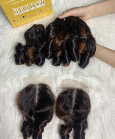 Bouncy Curly Double Machine Weft Hair Extensions 22 Inch Mix Piano Color 6 Weft Bouncy curly Mix piano 01 scaled