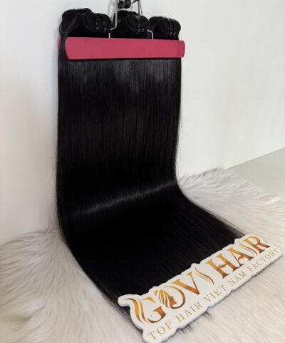 Machine Weft Hair Extensions 22 Inch #1 Jet Black