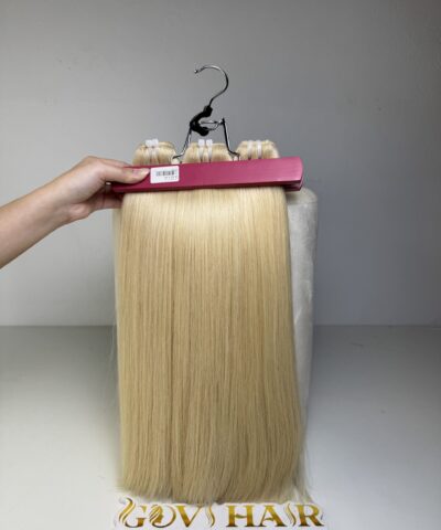 Bone Straight Machine Weft Hair Extensions 26 Inch #613 Bleach Blonde Color 6 Machine Weft Hair Extensions 26 Inch #613 Bleach Blonde