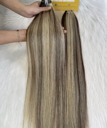 Weft Hair Extensions 26 Inch Mix Piano Blonde