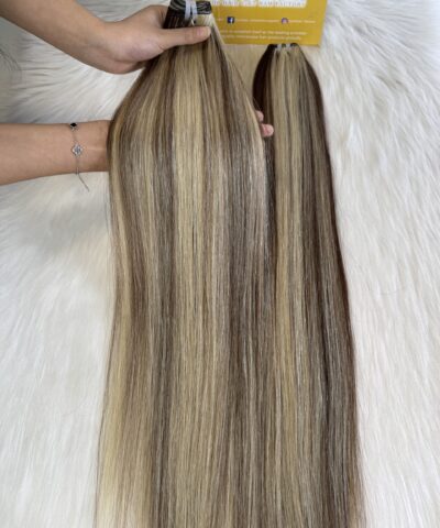 Weft Hair Extensions 26 Inch Mix Piano Blonde