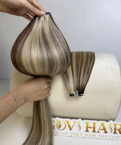 Bone Straight Machine Weft Hair Extensions 26 Inch Mix Piano Blonde Color 8 Bone Straight Machine Weft Hair Extensions 26 Inch Mix Piano Blonde