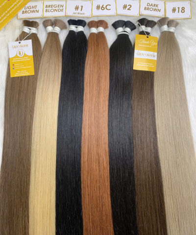 Bulk Hair Extensions #18 Color Premium Vietnamese Hair