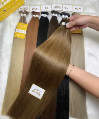 Bulk Hair Extension Light Brown Color Wholesale Vietnamese Hair