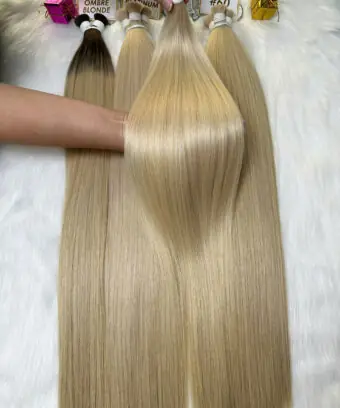 Bulk Hair Platinum Color Vietnamese Hair Extensions