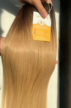 Feather Weft Hair Extensions Ombre Color 100% Raw Vietnamese Hair