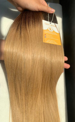 Feather Weft Hair Extensions Ombre Color 100% Raw Vietnamese Hair