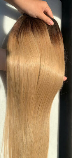 Feather Weft Hair Extensions Ombre Color 100% Raw Vietnamese Hair 6 Feather Weft Hair Extensions Ombre Color 100% Raw Vietnamese Hair