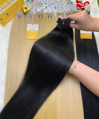 Flat Tip Hair Extensions Natural Color Virgin Vietnamese Hair
