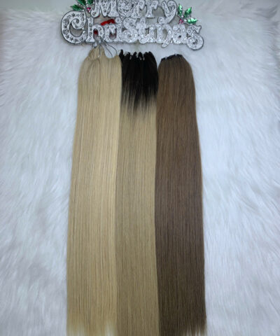 H6 Feather Hair Extensions Ombre Blonde Color Vietnamese Hair