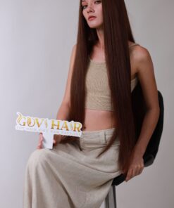 Human Hair Closure wig 5*5 HD Lace Bone straight Dark Brown color