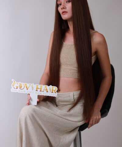 Human Hair Closure wig 5*5 HD Lace Bone straight Dark Brown color