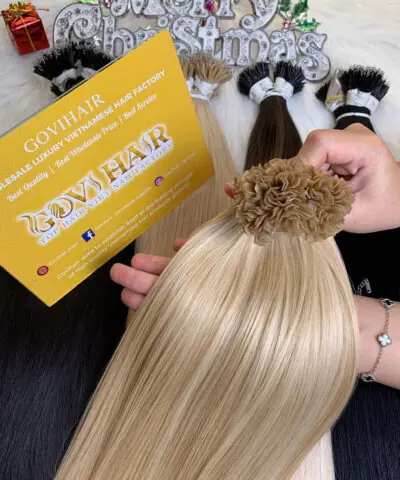 20 Inch Straight Mix Piano #27/60 Color V Tip Hair Extensions Vietnamese Hair 7 k tip hair extensions mix-piano color raw vietnamese hair