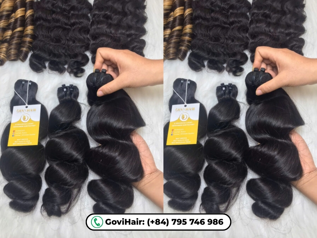 Proper care ensures your Loose Wave Machine Weft Hair Extensions Natural Color stay soft