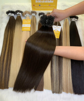 Nanoring Hair Extensions #1B Color Raw Vietnamese Hair