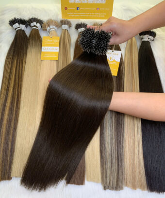 Nanoring Hair Extensions #1B Color Raw Vietnamese Hair